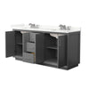Custom image for Dark Gray with Brushed Nickel Trim / Giotto Quartz / No Mirror