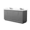Custom image for Dark Gray with Brushed Nickel Trim / Giotto Quartz / No Mirror