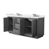 Custom image for Dark Gray with Brushed Nickel Trim / White Cultured Marble / No Mirror