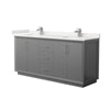 Custom image for Dark Gray with Brushed Nickel Trim / White Quartz / No Mirror