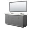 Custom image for Dark Gray with Brushed Nickel Trim / White Quartz / 70