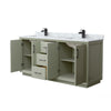 Custom image for Light Green with Matte Black Trim / White Carrara Marble / No Mirror