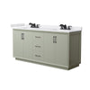 Custom image for Light Green with Matte Black Trim / White Cultured Marble / No Mirror