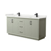 Custom image for Light Green with Matte Black Trim / White Quartz / No Mirror