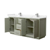 Custom image for Light Green with Brushed Nickel Trim / Carrara Cultured Marble / No Mirror