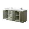 Custom image for Light Green with Brushed Nickel Trim / White Cultured Marble / No Mirror