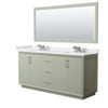 Custom image for Light Green with Brushed Nickel Trim / White Cultured Marble / 70