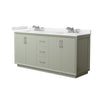 Custom image for Light Green with Brushed Nickel Trim / White Cultured Marble / No Mirror