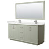 Custom image for Light Green with Brushed Nickel Trim / White Quartz / 70