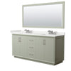 Custom image for Light Green with Brushed Nickel Trim / White Quartz / 70