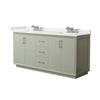 Custom image for Light Green with Brushed Nickel Trim / White Quartz / No Mirror