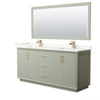 Custom image for Light Green with Satin Bronze Trim / Giotto Quartz / 70