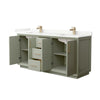 Custom image for Light Green with Satin Bronze Trim / Giotto Quartz / No Mirror