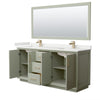 Custom image for Light Green with Satin Bronze Trim / White Quartz / 70