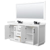 Custom image for White with Matte Black Trim / Carrara Cultured Marble / 70