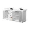Custom image for White with Matte Black Trim / Carrara Cultured Marble / No Mirror