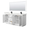 Custom image for White with Matte Black Trim / White Quartz / 70