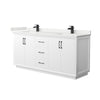 Custom image for White with Matte Black Trim / White Quartz / No Mirror