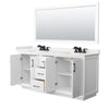Custom image for White with Matte Black Trim / White Quartz / 70
