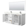 Custom image for White with Brushed Nickel Trim / Giotto Quartz / 70
