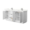 Custom image for White with Brushed Nickel Trim / Giotto Quartz / No Mirror