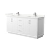 Custom image for White with Brushed Nickel Trim / Giotto Quartz / No Mirror