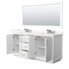 Custom image for White with Brushed Nickel Trim / Giotto Quartz / 70