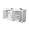 Custom image for White with Brushed Nickel Trim / Giotto Quartz / No Mirror