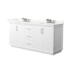 Custom image for White with Brushed Nickel Trim / Giotto Quartz / No Mirror