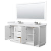 Custom image for White with Brushed Nickel Trim / White Cultured Marble / 70
