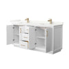 Custom image for White with Satin Bronze Trim / Giotto Quartz / No Mirror