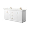 Custom image for White with Satin Bronze Trim / Giotto Quartz / No Mirror