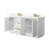 Custom image for White with Satin Bronze Trim / Giotto Quartz / No Mirror