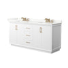 Custom image for White with Satin Bronze Trim / Giotto Quartz / No Mirror