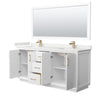 Custom image for White with Satin Bronze Trim / White Quartz / 70