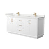 Custom image for White with Satin Bronze Trim / White Quartz / No Mirror