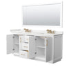 Custom image for White with Satin Bronze Trim / White Quartz / 70