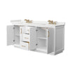 Custom image for White with Satin Bronze Trim / White Quartz / No Mirror