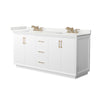 Custom image for White with Satin Bronze Trim / White Quartz / No Mirror