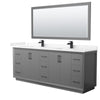 Custom image for Dark Gray with Matte Black Trim / Carrara Cultured Marble / 70
