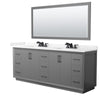 Custom image for Dark Gray with Matte Black Trim / Carrara Cultured Marble / 70
