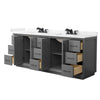 Custom image for Dark Gray with Matte Black Trim / Carrara Cultured Marble / No Mirror