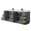 Custom image for Dark Gray with Matte Black Trim / White Carrara Marble / No Mirror