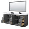 Custom image for Dark Gray with Matte Black Trim / White Cultured Marble / 70