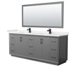 Custom image for Dark Gray with Matte Black Trim / White Quartz / 70