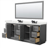 Custom image for Dark Gray with Matte Black Trim / White Quartz / 70