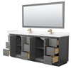 Custom image for Dark Gray with Satin Bronze Trim / Carrara Cultured Marble / 70