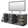 Custom image for Dark Gray with Satin Bronze Trim / Giotto Quartz / 70