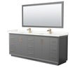 Custom image for Dark Gray with Satin Bronze Trim / Giotto Quartz / 70