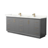 Custom image for Dark Gray with Satin Bronze Trim / Giotto Quartz / No Mirror